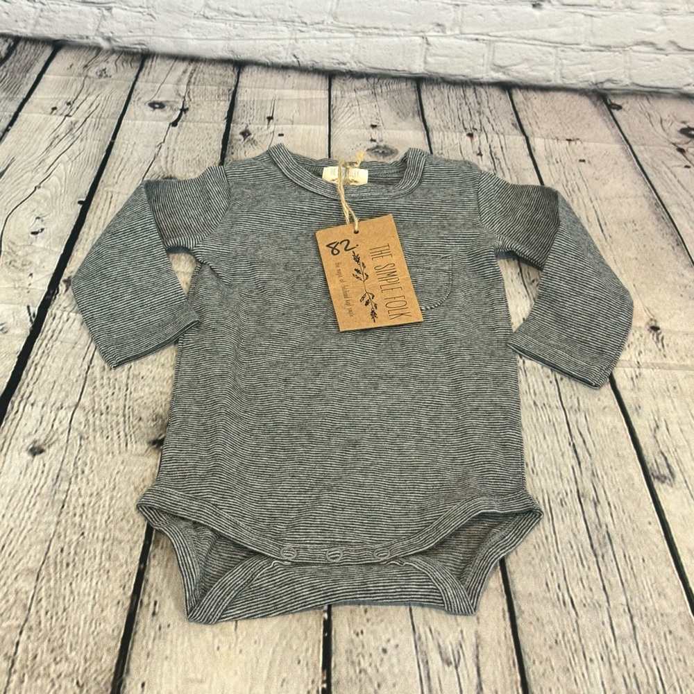 The Simple Folk Striped Baby Bodysuit